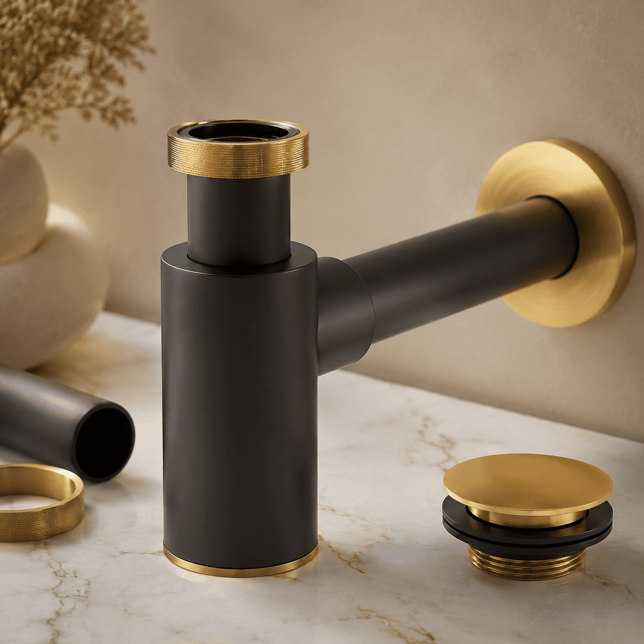 Designer Basin Waste & Bottle Trap detail